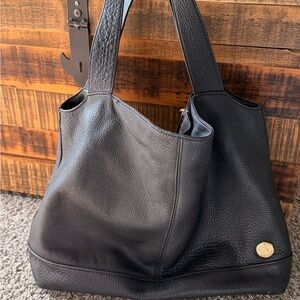 Vince Camuto Black Leather Shoulder Bag